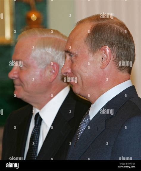 U S Defense Secretary Robert Gates Left And Russian President Vladimir