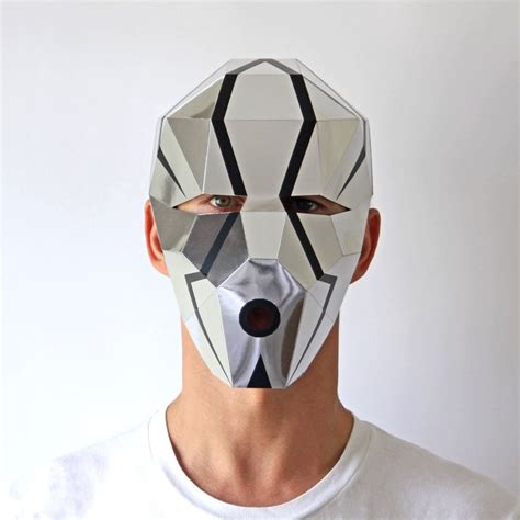 Humanoid Mask Make Your Own Sci Fi Robot Mask From Card With Etsy
