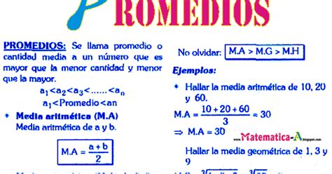 La media aritmética es un valor representativo de un conjunto de datos obtenidos sumando todos ellos y dividiento por le nº hasta ahora se ha det media, mediana y moda de distribuciones de variables cuantitativas. PROMEDIOS CONCEPTOS Y EJERCICIOS DESARROLLADOS PASO A PASO ...
