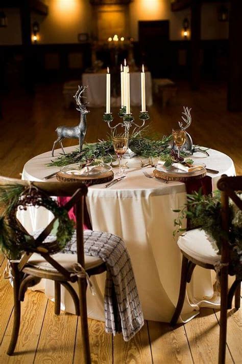 Pin By Tina Horn On ~ Christmas At The Cabin ~ Wedding Decor Elegant