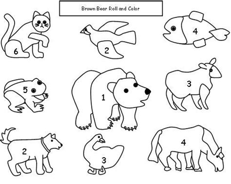 Preschool activities image by jewel gaines on education. Roll and Color Dice Game for Bro | Brown bear brown bear ...