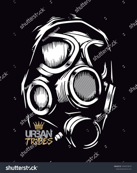 vector illustration man gas mask stock vector royalty free 1694253670 shutterstock