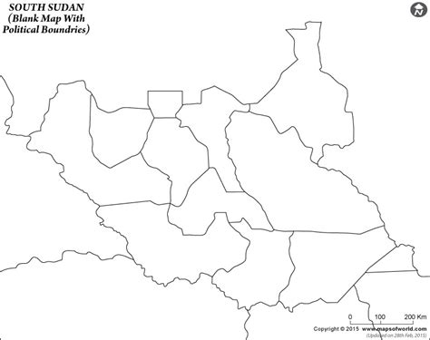 South Sudan Map Outline South Sudan Blank Map