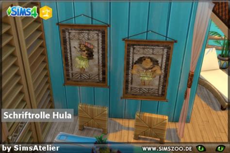 Blackys Sims 4 Zoo Scroll Hula By Simsatelier • Sims 4 Downloads