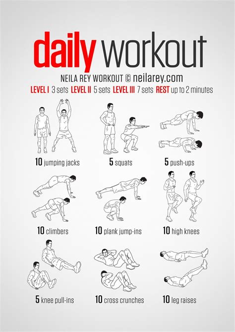 Easy Daily Workout Daily Workout Easy Daily Workouts No Equipment Workout