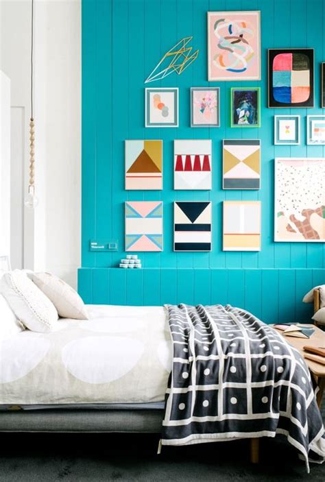 Two dangling camera lights add shine to their middle, a couched enclave a headboard with a difference. Color Passion: 30 Bold Painted Accent Walls - DigsDigs