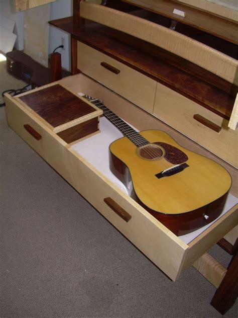 Storage Drawer Holding Guitar Guitar Storage Guitar Case Storage