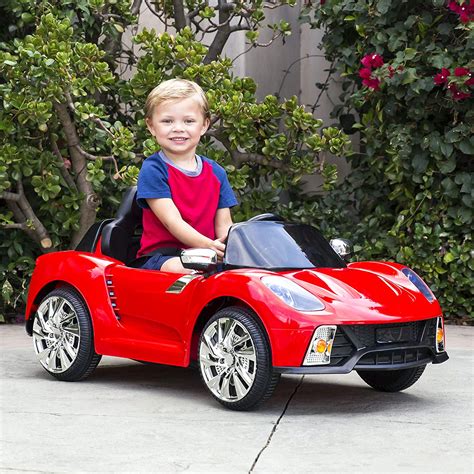 Electric Cars For Kids To Ride Toy Toddler 12v Girls With Music Rc Red