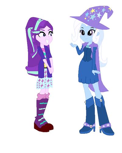 Trixie And Starlight Sparkle Eg Version By Pizzasister On Deviantart