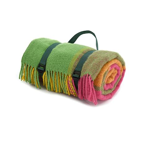 Tweedmill Waterproof Citrus Check Wool Picnic Blanket