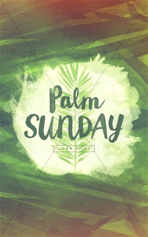 Palm Sunday Religious Bulletin Clover Media