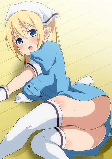 Rule Big Ass Blend S Blonde Hair Blue Eyes Clothed Embarrassed