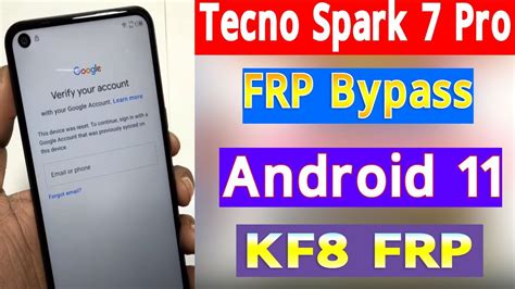 tecno spark 7 pro frp bypass android 11 kf8 frp bypass apps install all tecno frp bypass youtube
