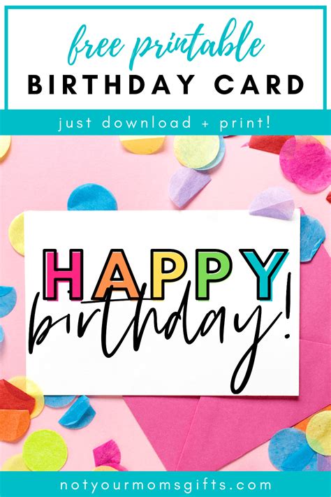 Labels including festival cards, thank you card. Free Printable Birthday Card (Half-Fold) | Not Your Mom's Gifts