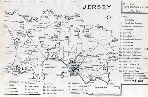 Large Detailed Old Map Of Jersey 1943 Jersey Europe Mapsland