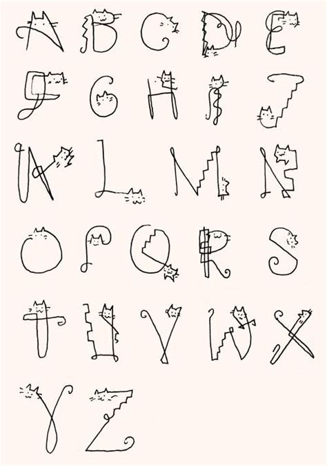 Catphabet Free Cat Font Hand Lettering Drawing Lettering Alphabet