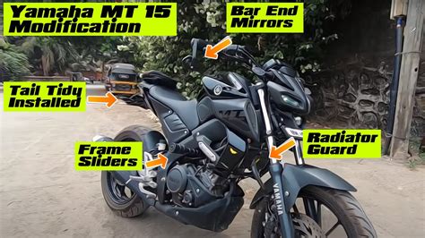 Yamaha Mt 15 Bs6 Modified Viral Upgraded Accessories Customized Tail Tidy Frame Slider Etc