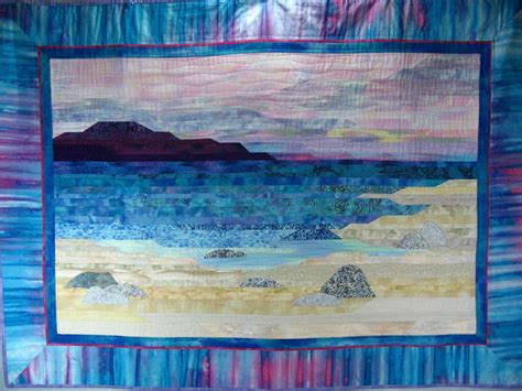 Island Sunrise Seascape Quilts Beach Art Quilts Ocean Quilt