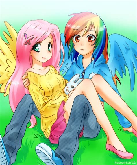 Fluttershy is a female pegasus pony and one of the main characters of my little pony friendship is magic. My Little Pony - Rainbow Dash and Fluttershy human. I LOVE ...
