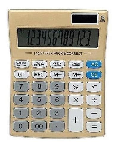 Meich Calculadora De Escritorio Con Funcion Estandar Bateria Cuotas