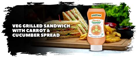 Veg Grilled Sandwich With Carrot And Cucumber Spread