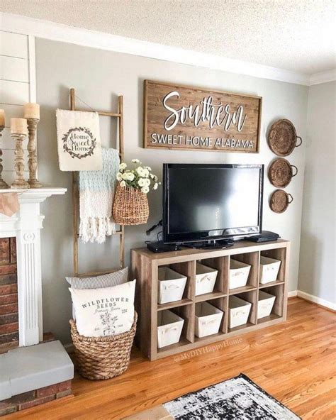 72 Best Farmhouse Living Room Tv Stand Design Ideas 49 In 2020 Living