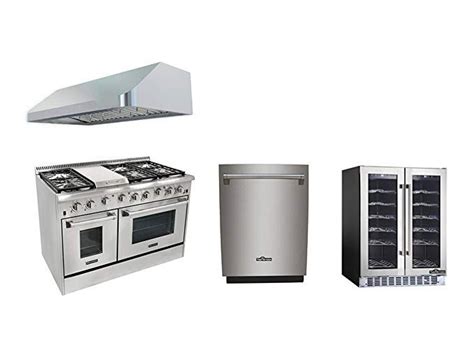 Now offering free shipping, extended warranties & 0% financing. Thor Kitchen 48'' 6 Burner Dual Fuel Range with Double ...