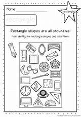 Objects Coloring Shapes Everyday Worksheets 2d Shape sketch template