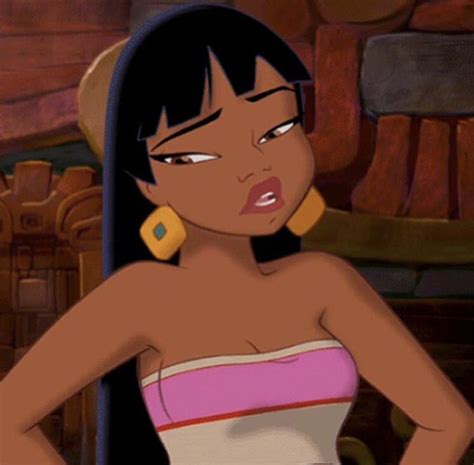 Aesthetic Tan Female Cartoon Characters With Black Hair