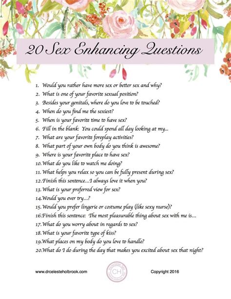 Sex Questions To Ask Your Partner Married To Doctors Happy