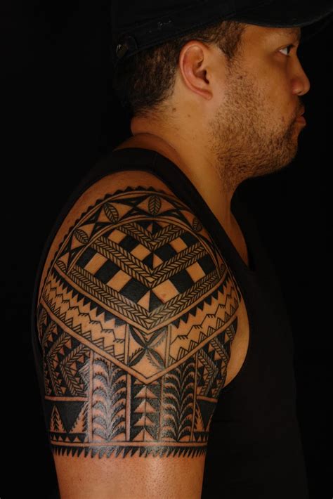 Maori Polynesian Tattoo Niuean Shoulder Tattoo On Marlon
