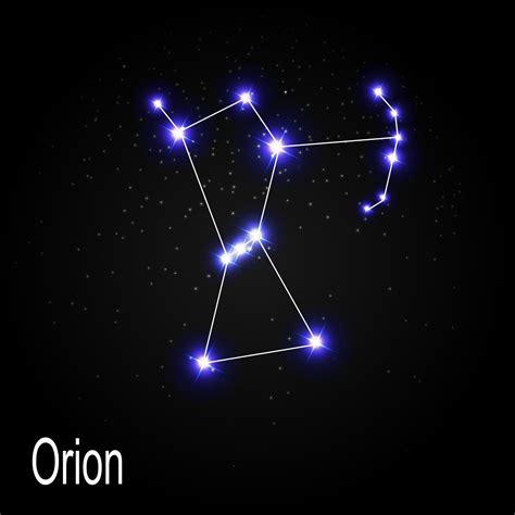 Orion Constellation With Beautiful Bright Stars On The Background Of