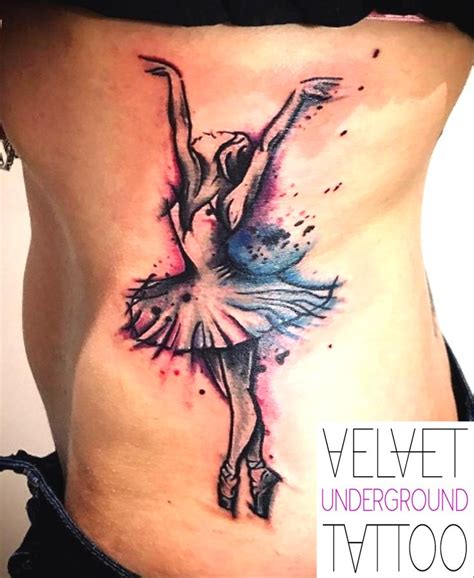 Watercolour Abstract Ballerina Tattoo By Vivi Ink At Velvet Underground