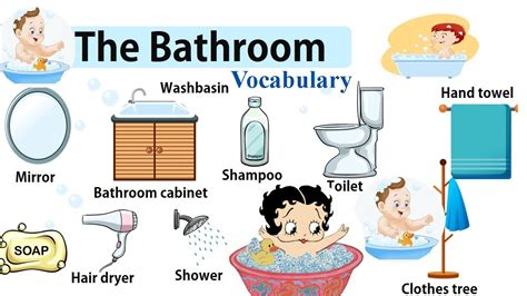 learn bathroom items things in bathroom english vocabulary bathroom articles name youtube