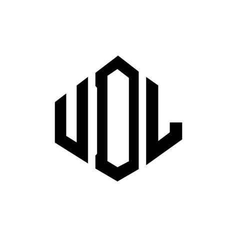 Diseño De Logotipo De Letra Udl Con Forma De Polígono Diseño De