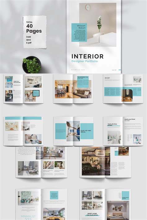 Introduced A Modern Indesign Interior Designer Portfolio Brochure
