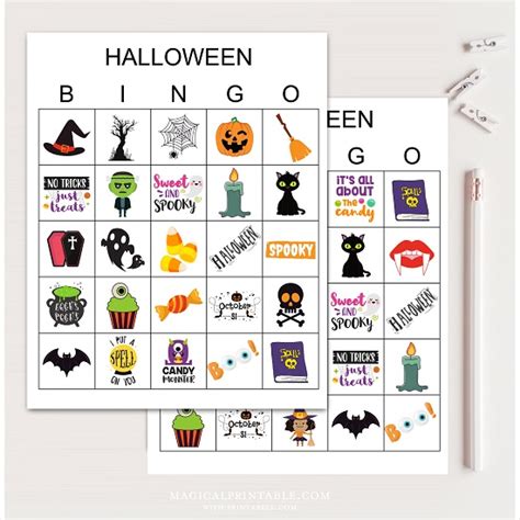 100 Halloween Bingo Cards Download Printabell • Express