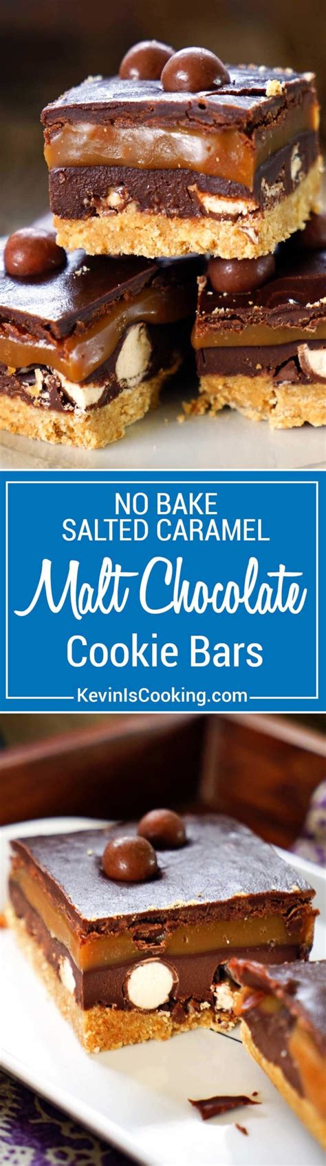 Made with peanut butter rolled oats and a delicious chocolate peanut butter filling. No Bake Chocolate Cookie Bars - Kevin Is Cooking