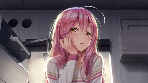 Posted by kikhmah mutiara posted on september 22, 2019 with no comments. Pink Hair Anime Girl Standing In Balcony, HD Anime, 4k ...