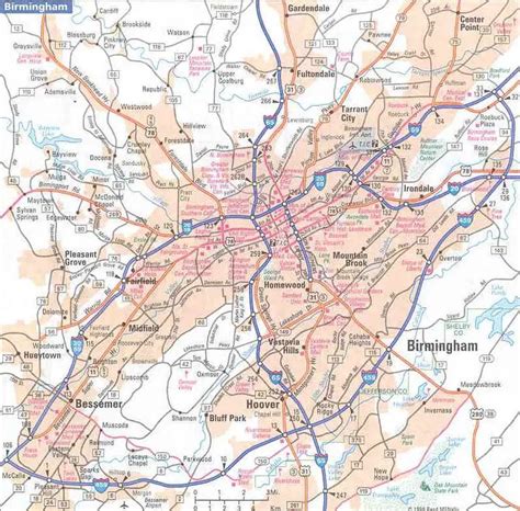 City Center Map Of Birmingham •