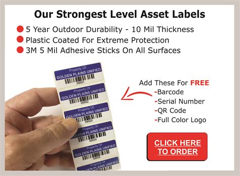 Fixed Asset Labels 3m Adhesive Our Asset Labels Are Strong