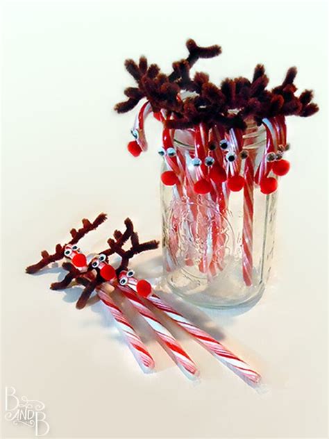 Candy Cane Reindeer Rudolph Treat From School