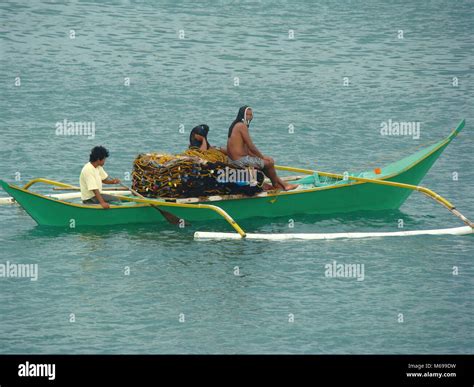 Bangkas A Traditional Type Of Outrigger Boats Used By Filipino