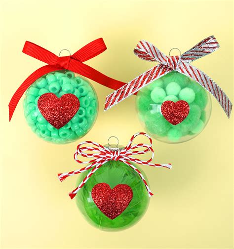 Christmas Kids Craft Grinch Ornaments Happiness Is Homemade