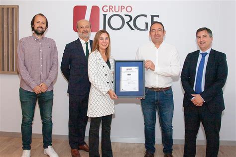 Grupo Jorge Obtiene El Certificado De Sostenibilidad Y Contribución A Los Ods De Aenor Grupo Jorge