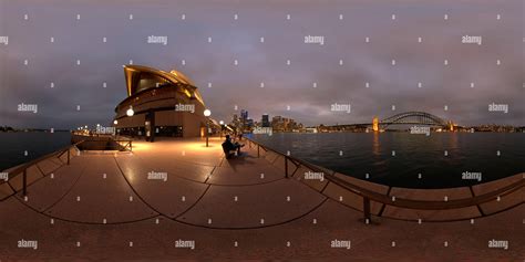 360° View Of 360 Panoramic Of Sunset Over Sydney Opera House And
