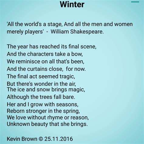 Winter Kevin Brown Poetry