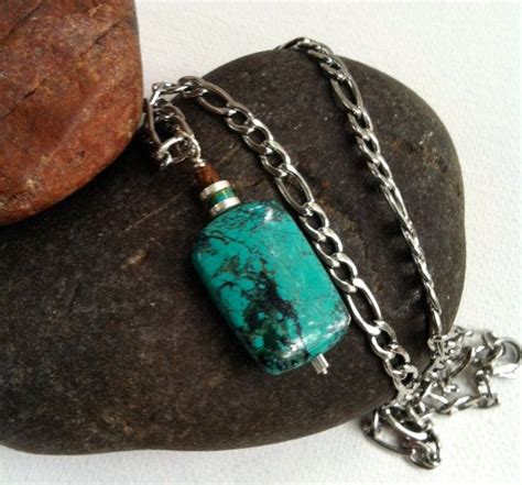 Men S Necklace Mens Turquoise Necklace Mens Gift Mens Etsy Mens
