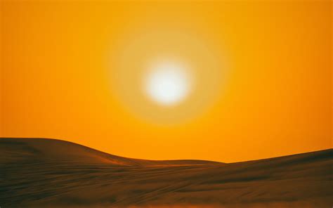 Download Wallpaper 3840x2400 Sunset Desert Hills Sun Dusk 4k Ultra