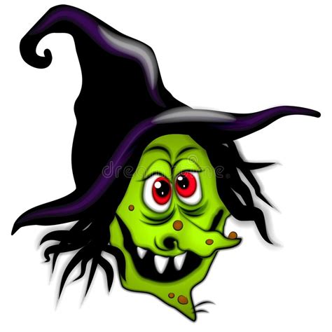 Halloween Scary Cartoon Witch Stock Illustration